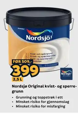 Megaflis Nordsjø Original kvist- og sperregrunn tilbud