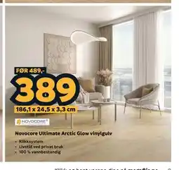 Megaflis Novocore Ultimate Arctic Glow vinylgulv tilbud