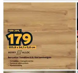 Megaflis Berryalloc Trendline 8 XL Vivi laminatgulv tilbud