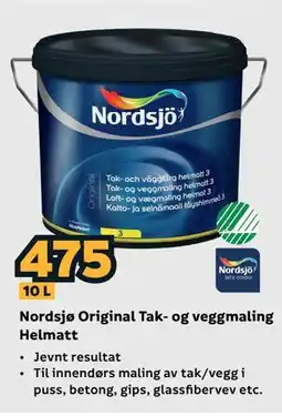 Megaflis Nordsjø Original Tak- og veggmaling Helmatt tilbud