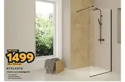 Megaflis Celeste Lucca dusjvegg sort tilbud