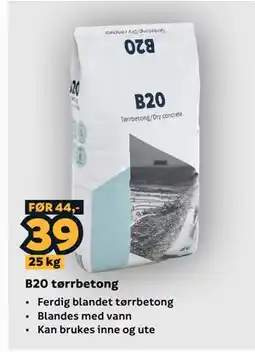 Megaflis B20 tørrbetong tilbud