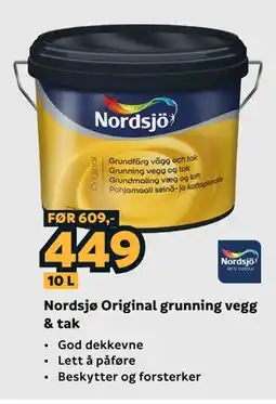 Megaflis Nordsjø Original grunning vegg & tak tilbud