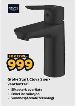 Megaflis Grohe Start Clova S servantbatteri tilbud