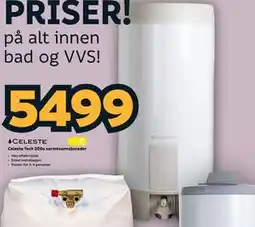 Megaflis Celeste Tech 200s varmtvannsbereder tilbud