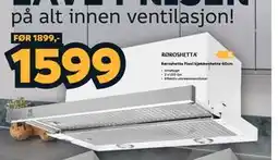Megaflis Røroshetta Flexi kjøkkenhette 60cm tilbud