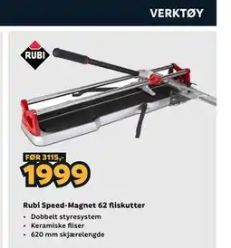 Megaflis Rubi Speed-Magnet 62 fliskutter tilbud