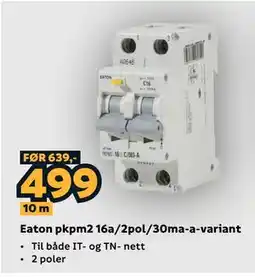 Megaflis Eaton pkpm2 16a/2pol/30ma-a-variant tilbud