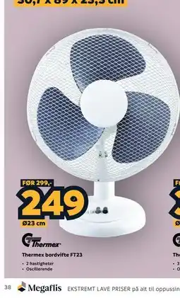 Megaflis Thermex bordvifte FT23 tilbud