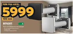Megaflis Flexit romventilator Aura One hvit/sort tilbud
