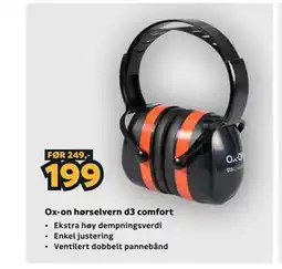 Megaflis Ox-on hørselvern d3 comfort tilbud