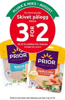 Joker Skivet pålegg PRIOR tilbud