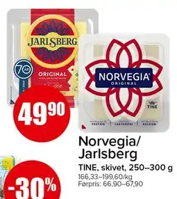 Spar Norvegia/Jarlsberg tilbud