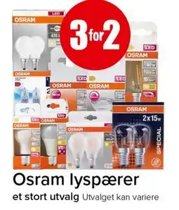 Spar Osram lyspærer tilbud