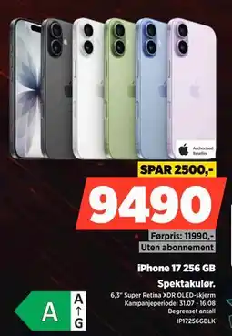POWER iPhone 17 256 GB tilbud