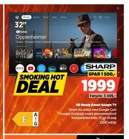 POWER SHARP 32 HD Ready Smart Google TV tilbud