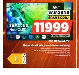 POWER SAMSUNG 65 4K Smart-TV tilbud