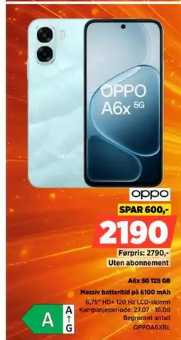 POWER A6x 5G 128 GB tilbud