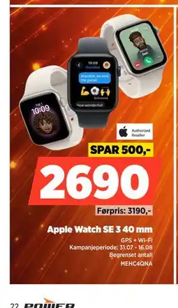 POWER Apple Watch SE 3 40 mm tilbud