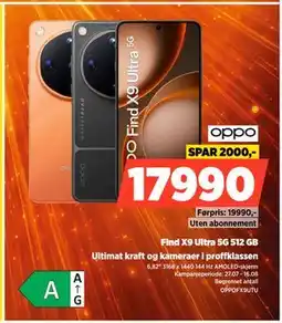 POWER Find X9 Ultra 5G 512 GB tilbud
