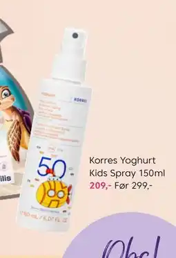 VITA Korres Yoghurt Kids Spray 150ml tilbud