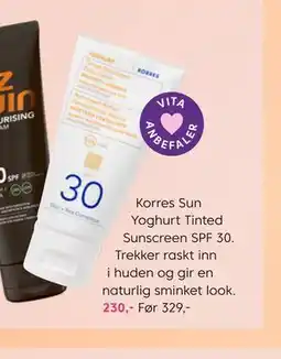 VITA Korres Sun Yoghurt Tinted Sunscreen SPF 30 tilbud