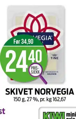 Kiwi SKIVET NORVEGIA tilbud