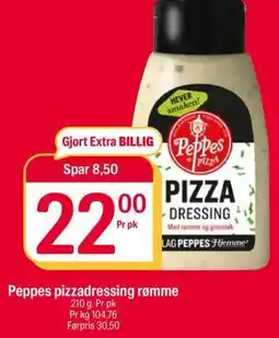 Coop Extra Peppes pizzadressingen rømme tilbud