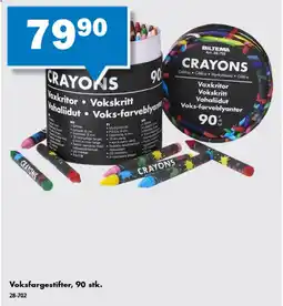 Biltema Voksfargestifter, 90 stk. tilbud