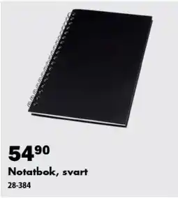 Biltema Notatbok, svart tilbud