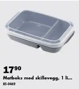 Biltema Matboks med skillevegg, 1 li... tilbud