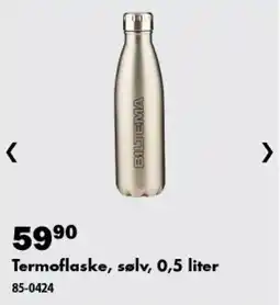 Biltema Termoflaske, sølv, 0,5 liter tilbud
