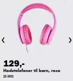 Biltema Hodetelefoner til barn, rosa tilbud