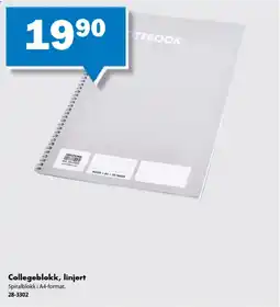 Biltema Collegeblokk, linjert tilbud