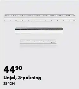 Biltema Linjal, 3-pakning tilbud