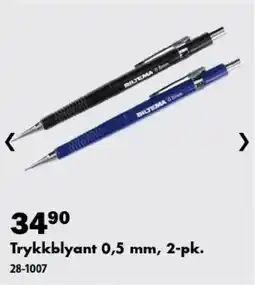 Biltema Trykkblyant 0,5 mm, 2-pk. tilbud