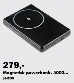 Biltema Magnetisk powerbank, 5000... tilbud