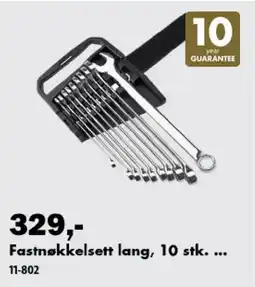Biltema Fastnøkkelsett lang, 10 stk. ... tilbud