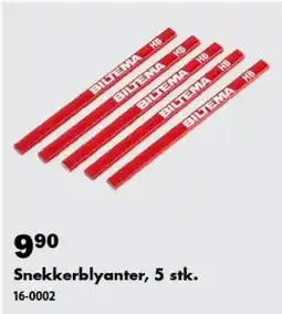 Biltema Snekkerblyanter, 5 stk. tilbud