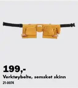 Biltema Verktøybelte, semsket skinn tilbud