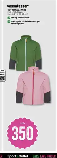 Sport Outlet vossatassar SOFTSHELL JAKKE tilbud