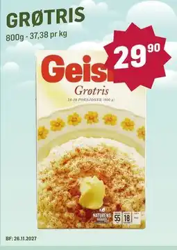 Holdbart GRØTRIS tilbud