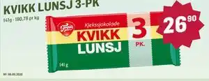 KVIKK LUNSJ 3-PK