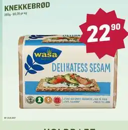 Holdbart KNEKKEBRØD tilbud