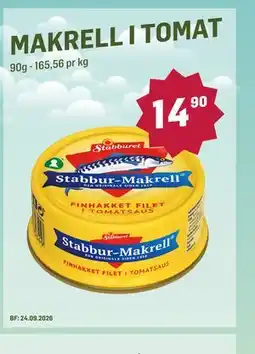 Holdbart MAKRELL I TOMAT tilbud