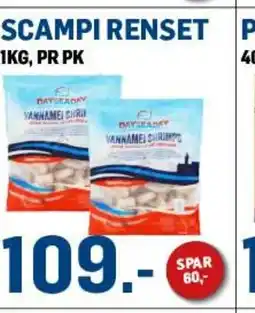 Price Lagerbutikk Scampi renset tilbud