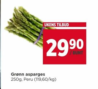Meny Grønn asparges tilbud