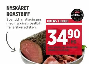 Meny Nyskåret roastbiff tilbud