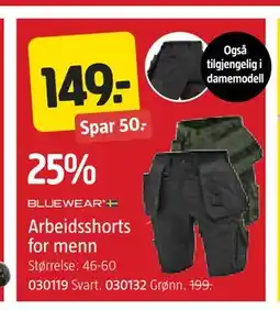 Jula Arbeidsshorts for menn tilbud