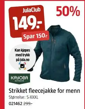 Strikket fleecejakke for menn, Medlemspris